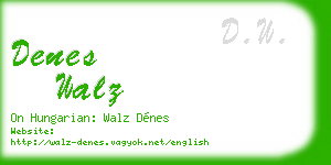 denes walz business card
